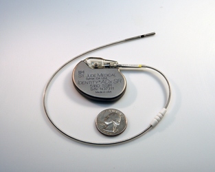 Pacemaker with coin Pacemaker with coin